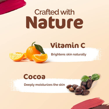 Mamaearth Nourishing Natural Lip Cheek & Eye Tint with Vitamin C & Cocoa - 02 Coco Nude- 4 g
